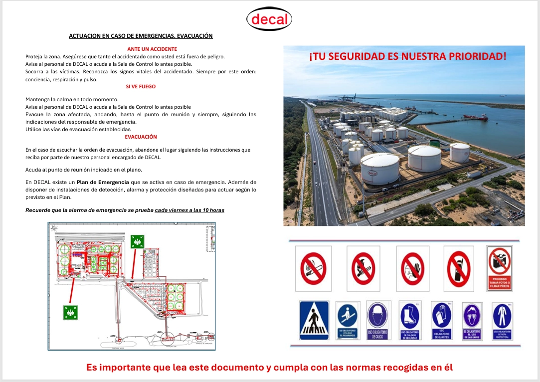 Actuación en caso de EMERGENCIA / Evacuación